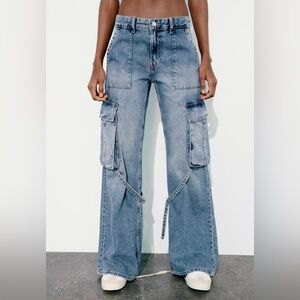 Cargo woman’s denim jeans